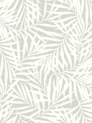 Oahu Fronds Wallpaper In Linen From The Water's Edge Collection By York Wallcoverings