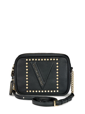 The Victoria Top Zip Crossbody In Stud