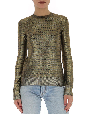 Saint Laurent Metallic-effect Jumper