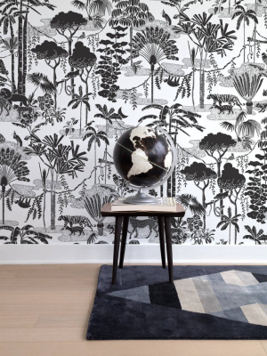 Jungle Dream Wallpaper In Charcoal Design By Aimee Wilder