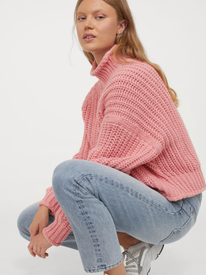 Ribbed Turtleneck Sweater