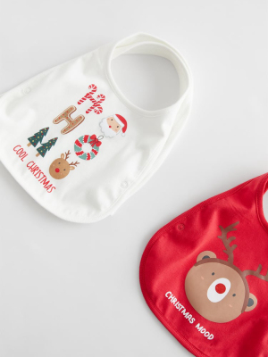 2-pack Of Christmas Bibs