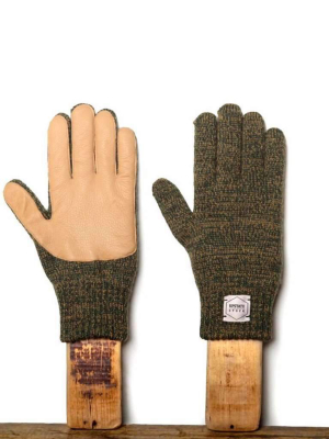 Ragg Wool And Leather Gloves