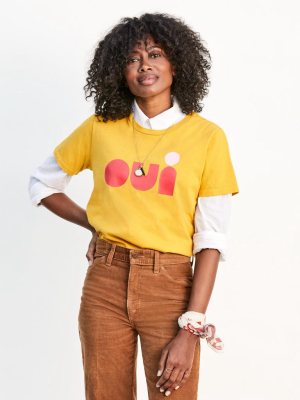 Oui Heavy Tee In Marigold By Clare V