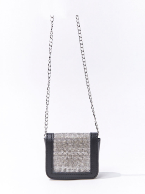 Rhinestone Square Crossbody Bag