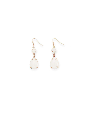 Birch White Dewdrop Earrings