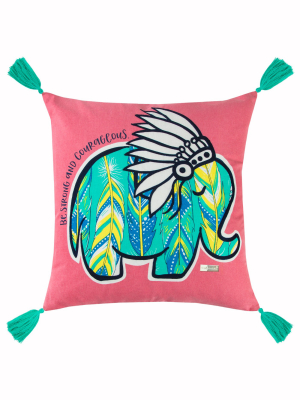 Simply Southern Animal Print Throw Pillow Pink - Rizzy Home