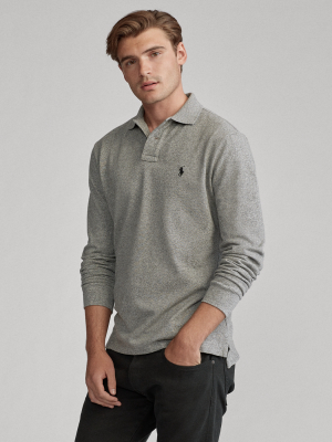 Mesh Long-sleeve Polo Shirt