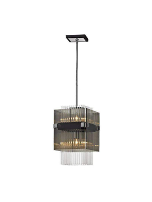 Apollo 2lt Pendant Mini Dark Bronze Polished Chrome