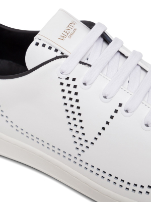 Valentino Garavani Rockstud Vlogo Backnet Sneakers