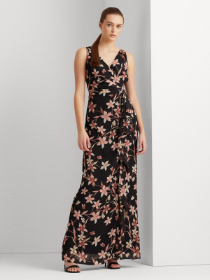 Floral Georgette Gown