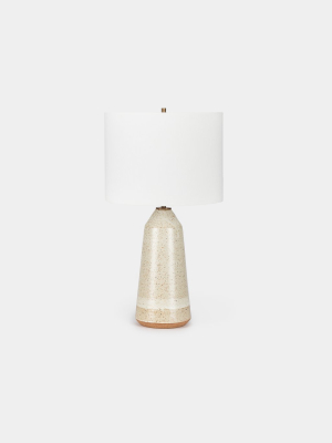 Speckled White Thimble Lamp