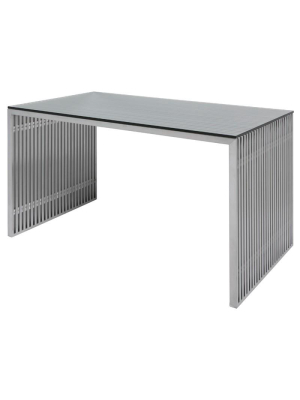 Nuevo Amici Desk Table - Silver