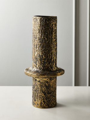 Harper Textured Metal Vase