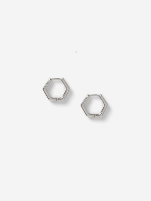 **hexagon Hoop Earrings