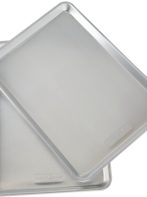 Nordicware Natural Aluminum Commercial Baker's Half Sheet (2 Pack), Silver