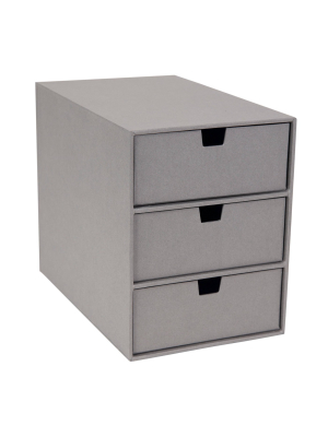 Ingrid 3-drawer Supply Chest Gray - Bigso Box Of Sweden