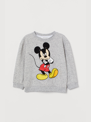 Flock-print Sweatshirt