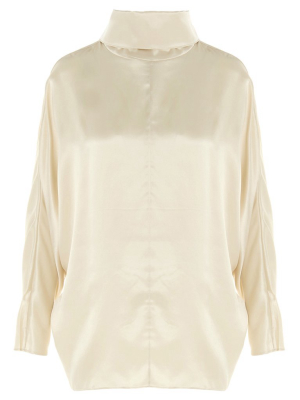 Co Roll-neck Satin Blouse