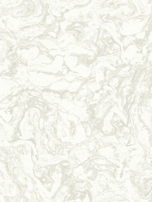 Oil And Water Wallpaper In White From The Caspia Collection By Wallquest