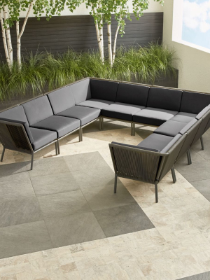 Morocco Graphite 10-piece Sectional With Sunbrella ® Cushions