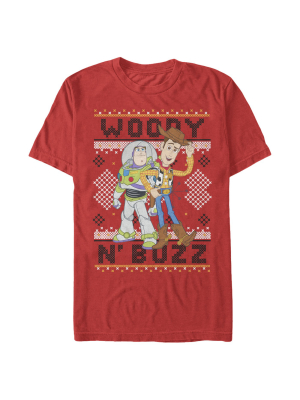 Men's Toy Story Ugly Christmas Woody & Buzz T-shirt