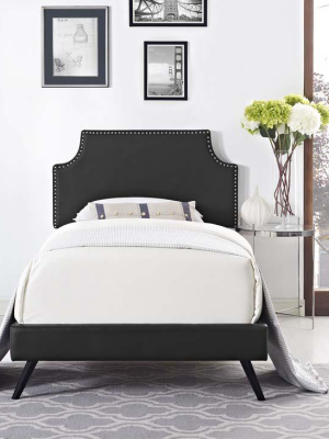 Conner Twin Platform Bed With Round Splayed Legs