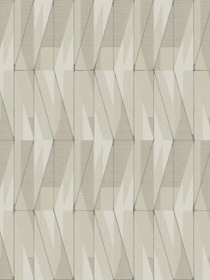 On An Angle Wallpaper In Beige And Charcoal From The Geometric Resource Collection By York Wallcoverings