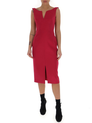 Alexander Mcqueen Front Slit Midi Dress