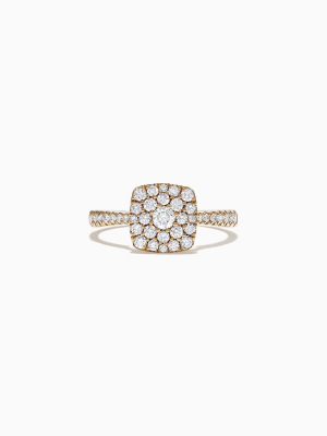 Effy D'oro 14k Yellow Gold Diamond Pave Ring, 0.63 Tcw