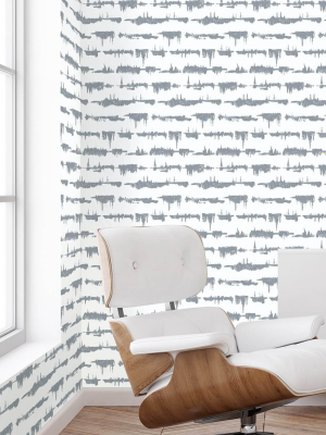 Lifeline Peel-and-stick Wallpaper In Cove Grey By Nextwall