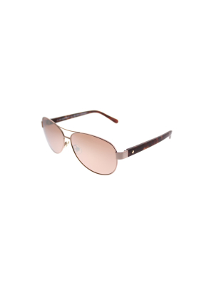 Kate Spade Dalia2/s Au2 Womens Aviator Sunglasses Rose Gold 58mm