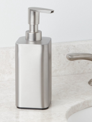 Gia Stainless Steel Soap Pump Dispenser Brushed 12oz - Idesign