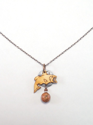 Wood Fish Necklace