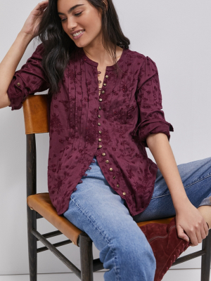 Pilcro Jolie Pintucked Blouse