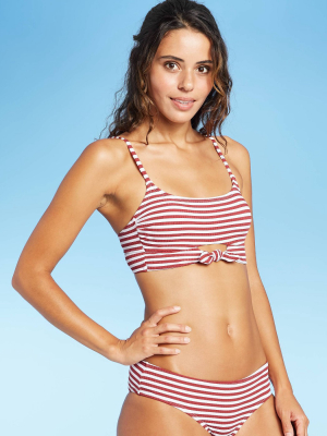 Juniors' Ribbed Tie-front Bralette Bikini Top - Xhilaration™