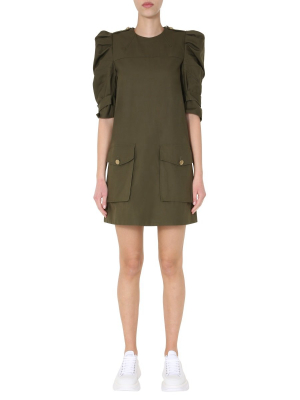 Alexander Mcqueen Puff Sleeve Mini Dress