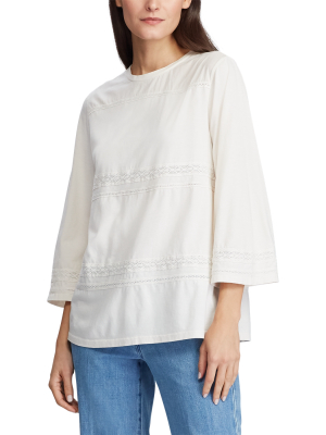 Lace-trim Cotton Top