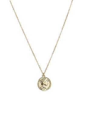 Queen Coin Pendant Necklace