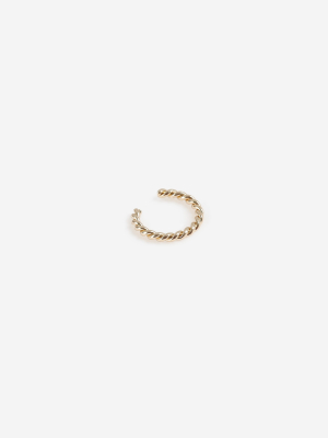 **fine Twist Hoop Earcuff