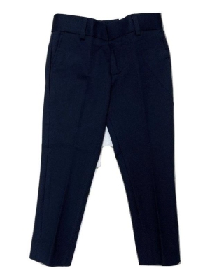 T.o Collection Skinny Stretch Dress Pants - Blue Pin Dot