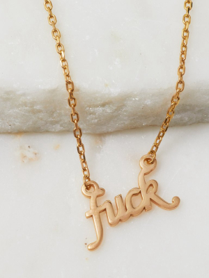 F*ck It Necklace, Gold