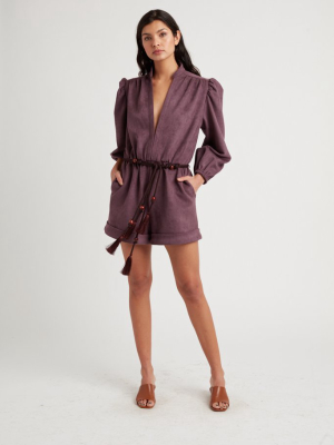 Moonlight Faux Suede Romper