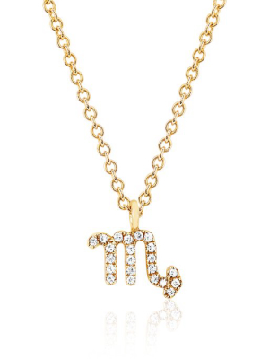 Ef Collection Diamond Zodiac Necklace