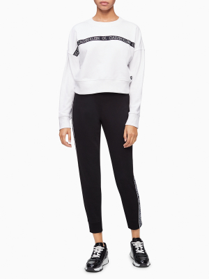 Performance Logo Tape Cropped Sweatshirt