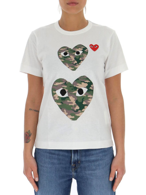 Comme Des Garçons Play Camouflage Heart T-shirt