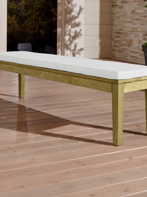 Regatta Natural Dining Bench With White Sand Sunbrella ® Cushion