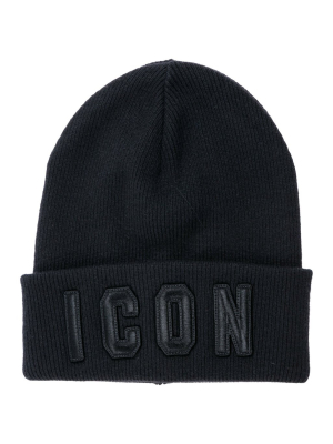 Dsquared2 Icon Embroidered Knitted Beanie