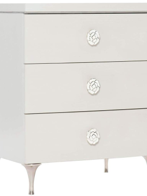 Silhouette 3 Drawer Nightstand, Eggshell