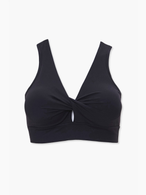 Plus Size Twist-front Sports Bra